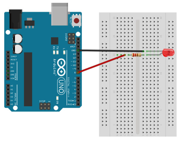 led branchement arduino